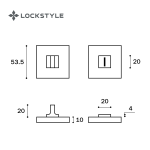 Фиксатор LOCKSTYLE WC ZN BB (матовое золото) — изображение 2
