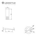 Дверной магнитный ограничитель скрытый LOCKSTYLE, модель STOPPINO Mod.2 MATT NICKEL(мат никель),7 мм — изображение 2