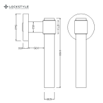 Ручки дверные LOCKSTYLE AXEL-T ZR цвет BB (матовое золото) — изображение 2