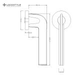Ручки дверные LOCKSTYLE LUMA ZR цвет CBM (матовый хром) — изображение 2