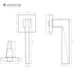 Ручки дверные LOCKSTYLE MORI ZN BB ( матовое золото) — изображение 2