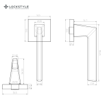 Ручки дверные LOCKSTYLE PRIME ZN BB ( матовое золото) — изображение 2
