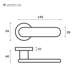 Ручки дверные LOCKSTYLE OVA ZR цвет NBM (матовый никель) — изображение 2