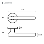 Ручки дверные LOCKSTYLE MIRA ZR цвет AL6 (черный) — изображение 2