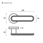 Ручки дверные LOCKSTYLE NOLA ZR цвет BB (матовое золото) — изображение 2