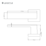 Ручки дверные LOCKSTYLE CUBE ZN AL6 (черный) — изображение 2