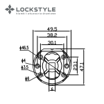 Фиксатор LOCKSTYLE WC ZR цвет MAB (французская бронза) — изображение 2