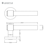 Ручки дверные LOCKSTYLE AXEL-T ZR цвет MAB (французская бронза) — изображение 3