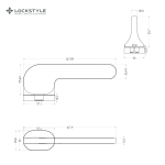 Ручки дверные LOCKSTYLE JASPER MOV цвет BB (матовое золото) — изображение 4