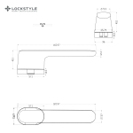 Ручки дверные LOCKSTYLE AKIK MOV цвет BB (матовое золото) — изображение 4