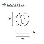Накладка LOCKSTYLE ET ZR цвет GL глянцевое золото (PVD покрытие) — изображение 2