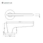 Ручки дверные LOCKSTYLE GIGI ZR цвет GL глянцевое золото (PVD покрытие) — изображение 3