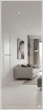 Межкомнатная дверь скрытого монтажа (стекло/зеркало)